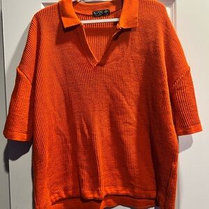 Men’s Orange Knit Shirt